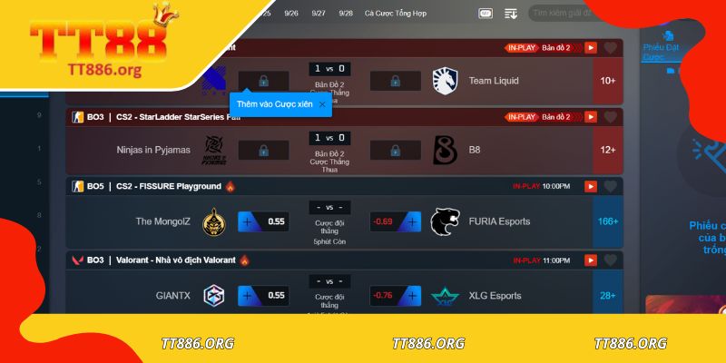 Game E-sports t88 nổi bật thu hút nhiều người tham gia
